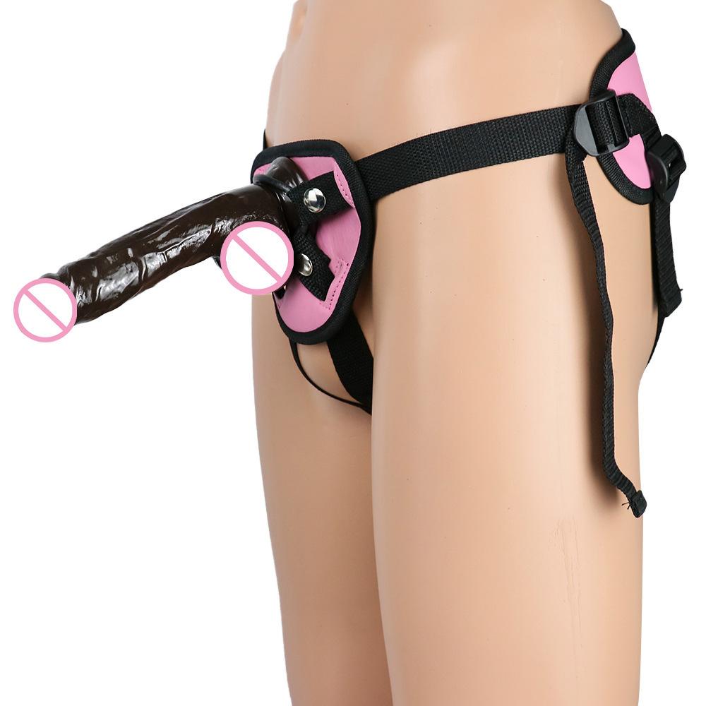4-ring Wearing Pants Female Products Pull-up Pants Fake Penis Female Manual Masturbator