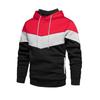 Felpa con cappuccio da uomo a blocchi di colore, casual, vestibilità larga, pullover con cappuccio