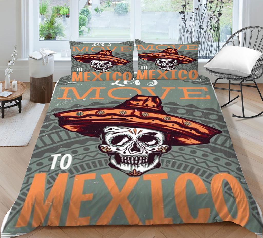 Luxury Quilt Cover Woman Man Use 3D Skull Style Bed Sets Microfiber Double Queen King Size Covers Set Home Textiles