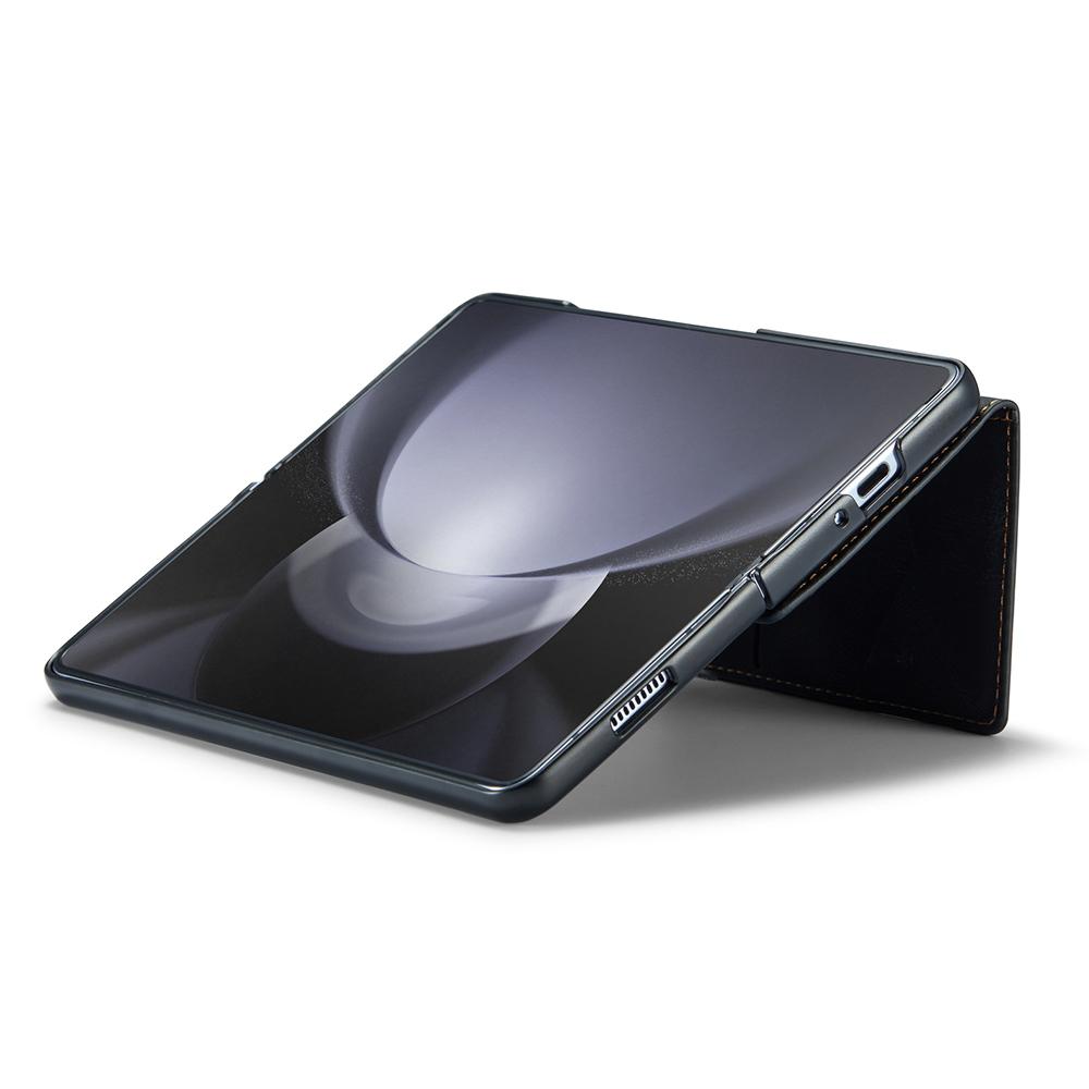 Für Samsung Galaxy Z Fold5 5G Hülle Kartenfach Leder+PC Klapphandyhülle