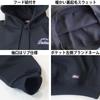 GENUINE Dickies Men's Fleece-Lined Pullover Hoodie with Back Print, Anti-Pilling, and Hoodie, Sizes M, L, and XL, 10001729 (JP, Alphabet, L, BLACK)