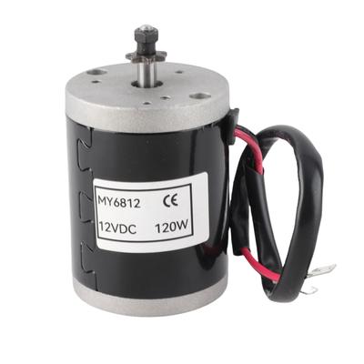 MY6812 12V 120W Moteur à balais haute vitesse avec poulie à courroie Accessoire pour scooter électrique E Bike