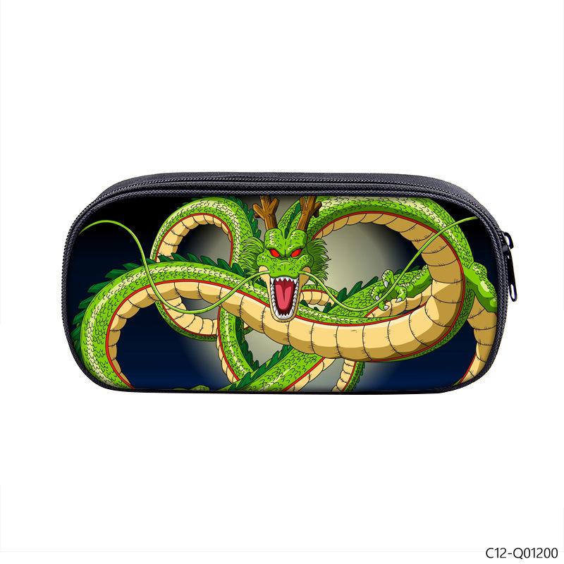 Dragon Ball Printed Polyester Pencil Case Student Stationery Box Portable Pencil Case Multifunctional Storage Bag