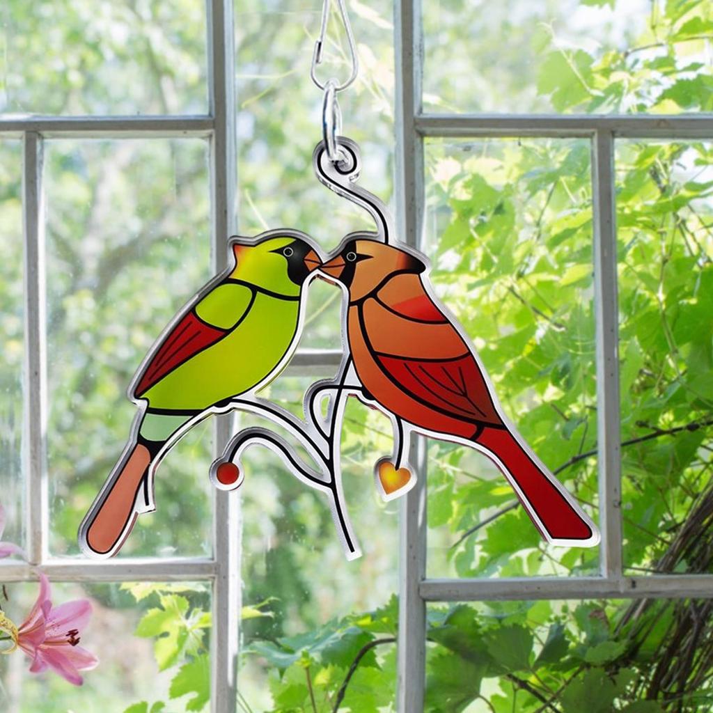 Acrylic Birds Car Doors Branch Fence Ornaments