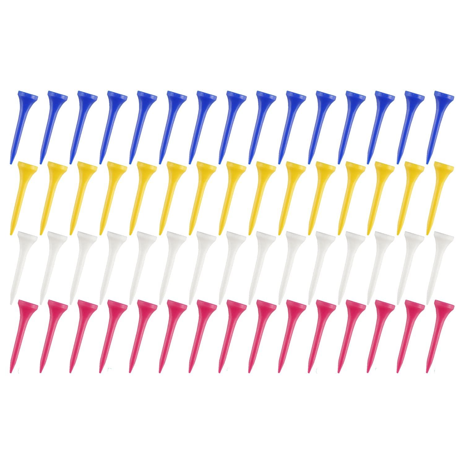 Tabata Plastic Slim Golf Short Plastic 60 pieces Tees, Tees, 40mm, (GV8002)