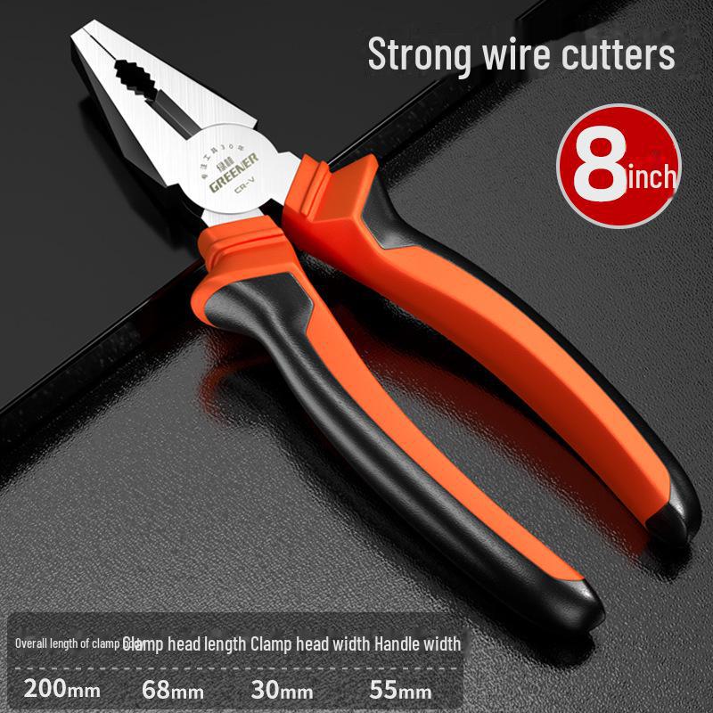 Green Forest 8-Inch Multi-Function Wire Cutters & Pliers – Industrial-Grade Hand Tool for Electricians
