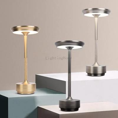 Lampă de masă LED cu atingere din metal, lampă portabilă fără fir de noptieră, lampă nordică cu LED reîncărcabilă, pentru decorare pentru masă de cafea