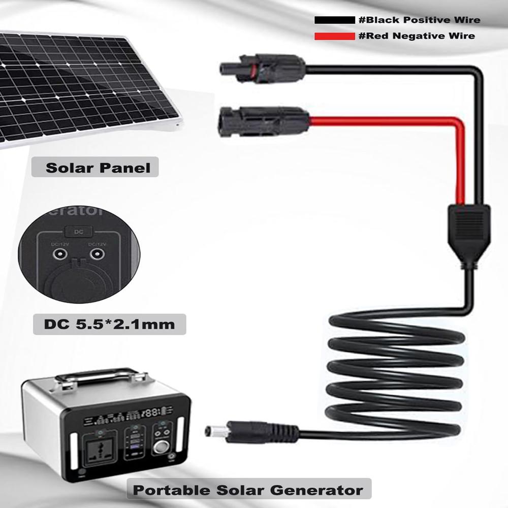 MC4 To DC Charging Extension Cable for Solar Panels (5521, 7909, 5525, 35135)