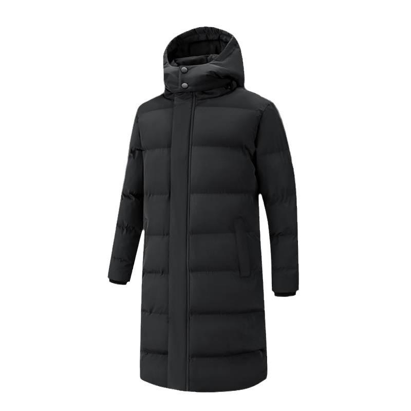 Unisex Mid-Length Cotton-Padded Sports Overcoat for Winter Training