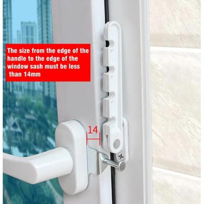 New Inner Window Limiter Latch Position Stopper Casement Wind Brace Home Security Door Windows Sash Lock Child Safety Protection