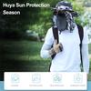 Yousheng Sun Hat with Windproof Rope 360-Degree Sunshade System Curly Foldable Brim Outdoor Hat with Face Guard Shawl