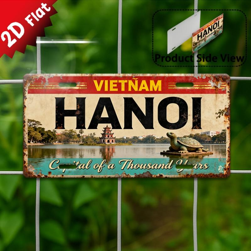 D-Flach aus Hanoi Geeignet für Außenplaketten und Wanddekoration Mit einem Vintage-Design zum Thema der historischen Hauptstadt