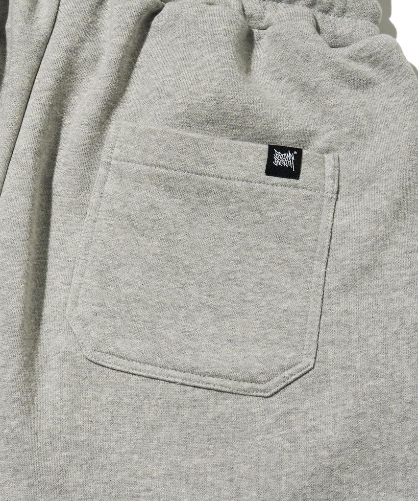 BROWNBREATH Two Tuck Wide Tag Sweat Pants - Melange Gray