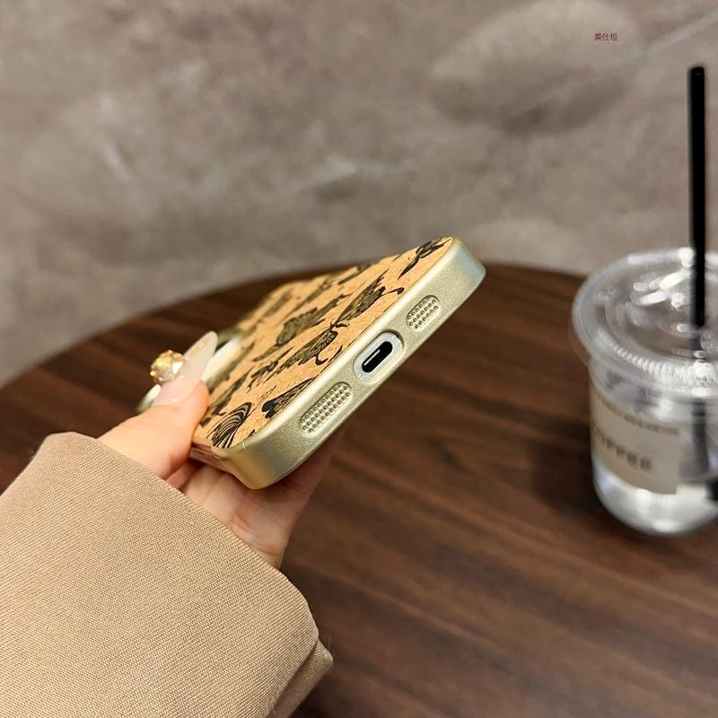Suitable for Apple 16promax Phone Case, Frameless Fashion, IPhone15 Anti-drop 14 Cork Light Luxury Electroplated Case
