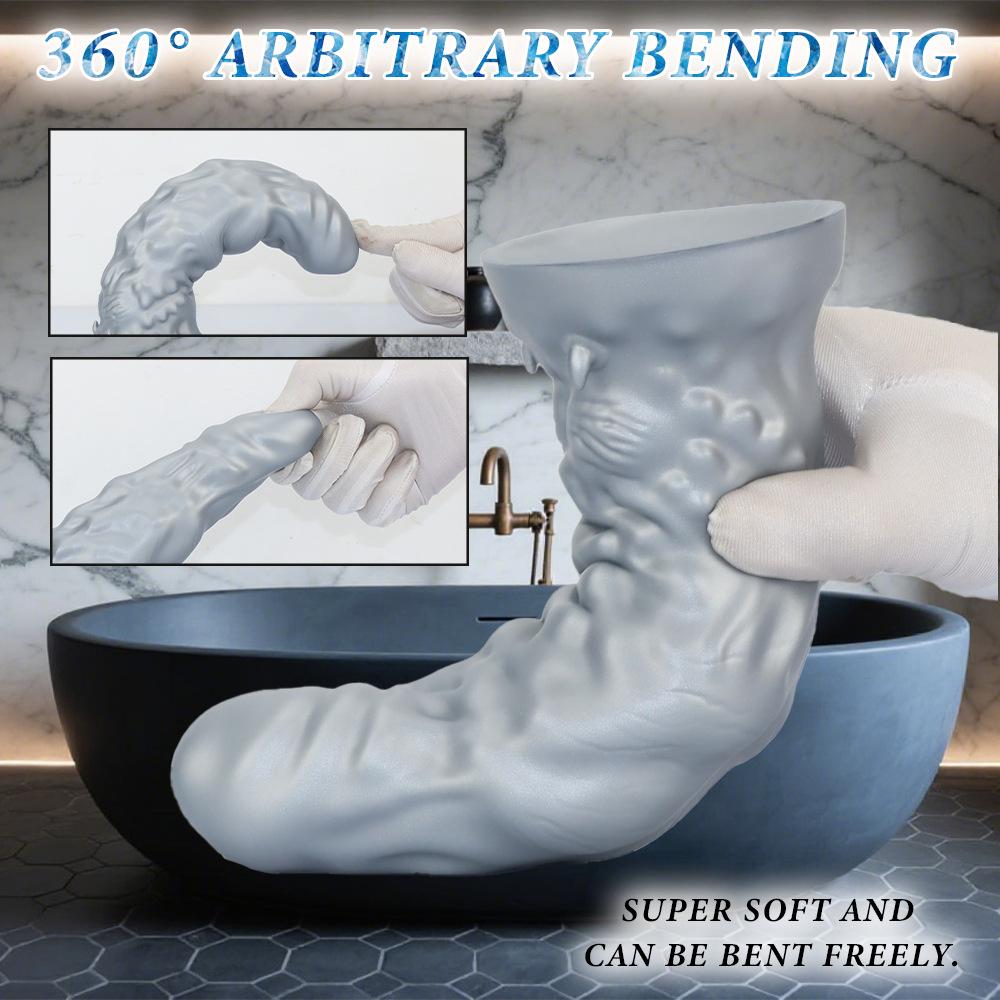 New Liquid Silicone Shaped Dildo Simulation Penis Soft Flesh Realistic Couple Flirting Chrysanthemum Massage Female Toy