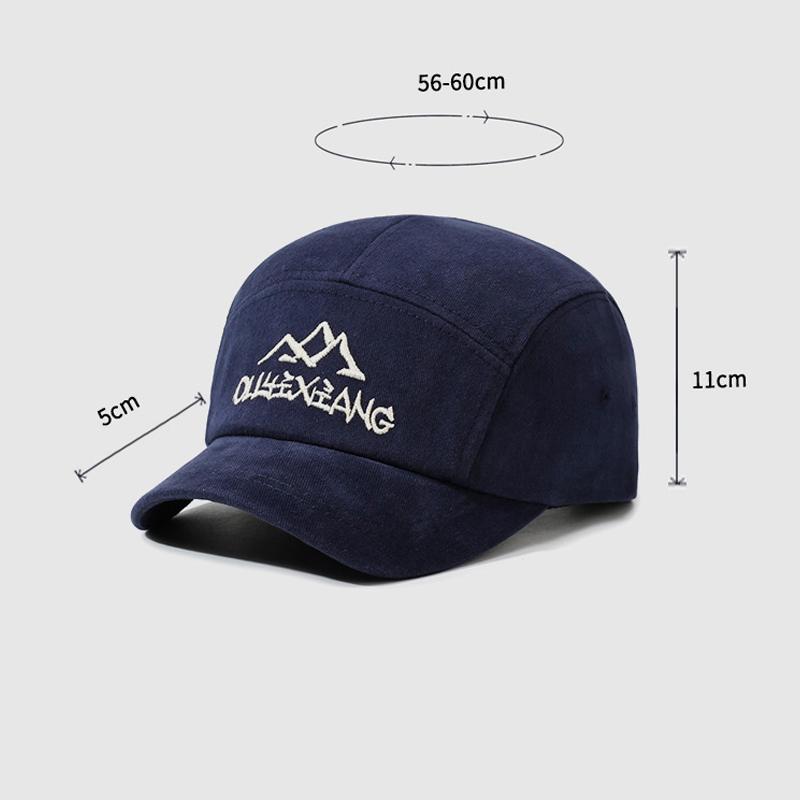 Four Seasons Embroidered Short-Brim Cap Unisex Outdoor Sunscreen Baseball Cap