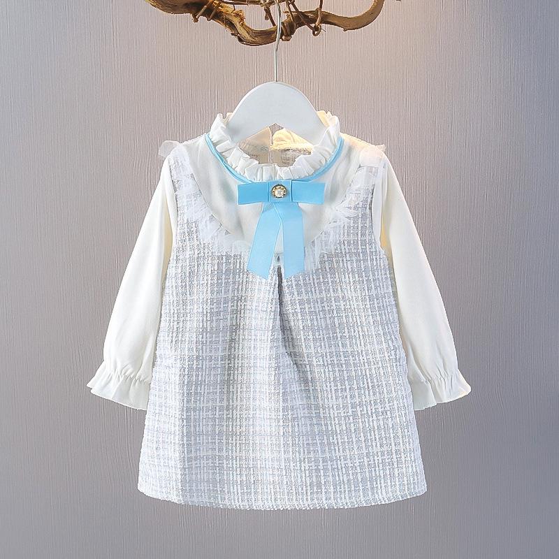 

Платье принцессы-феи с длинным рукавом для девочек 1 года, весна-осень 2024 M/90 (Height 85cm)