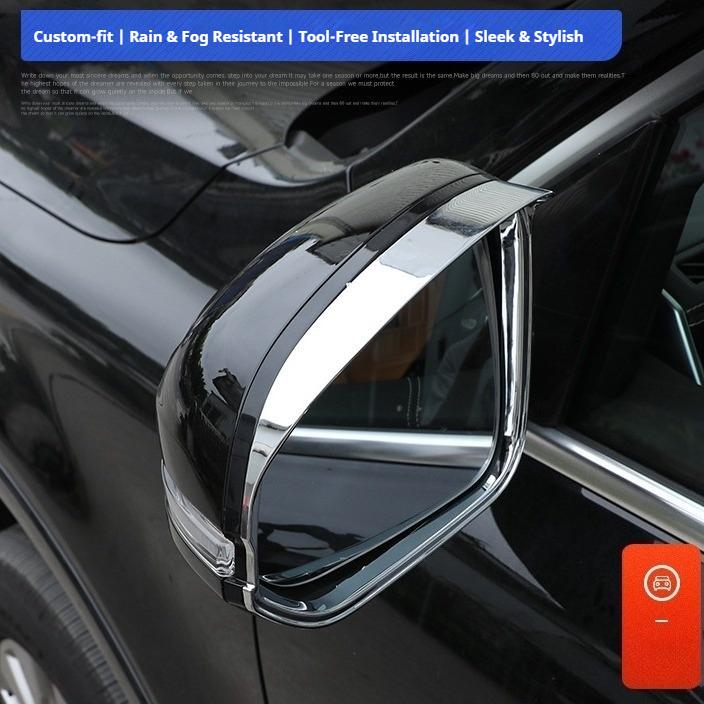 For GWM Tank 500 Hi4-T Car Rearview Mirror Rain Visor ABS Plastic Rain Eyebrow Decorative Frame Rain and Fog Proof Accessories