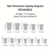 24 Pcs Nude Acrylic Press On Nail Art Short Medium Cheap Artificial Nails Simple White Black French Tips Fake Nails Set For Glue