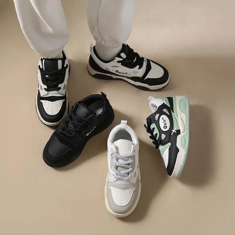 Women Vulcanize Shoes Autumn New Fashion Casual Matching Thick Sole Shoes Lace Up Sneakers Ladies Flat Shoes Zapatos De Mujer