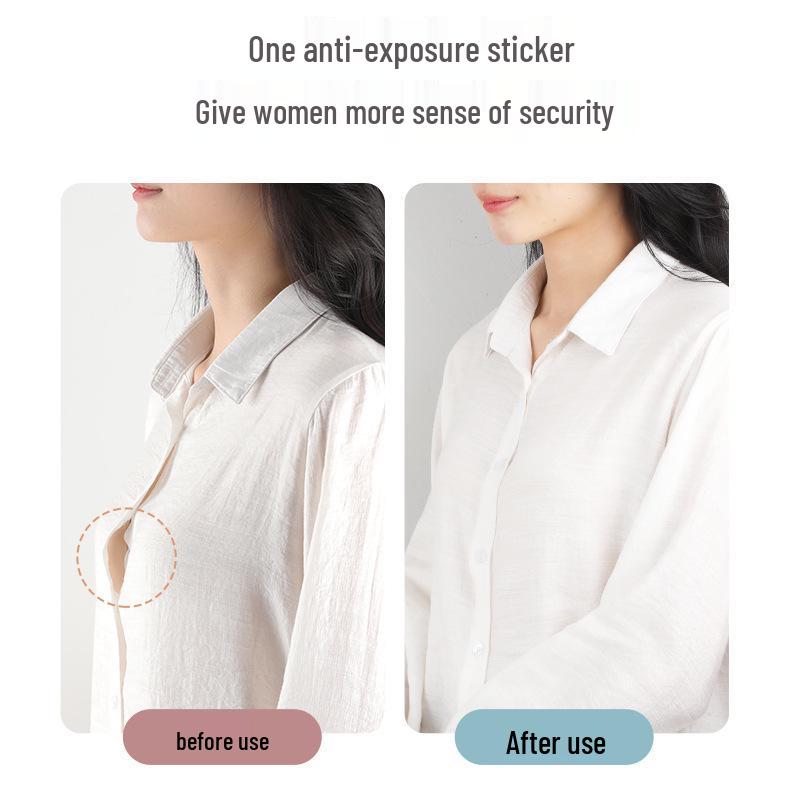 Leak-Proof, Invisible Anti-Exposure Stickers for Straps & Necklines