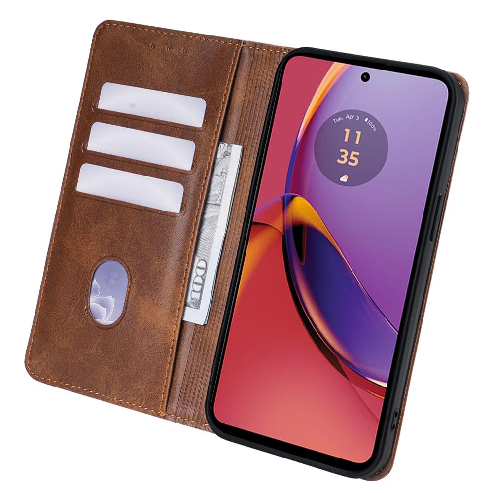 Portefeuille en Cuir Étui pour Téléphone Portable pour Motorola G84 G54 G14 G73 G53J G53Y G53 G23 G13 G72 G62 G52J Étui à Rabat avec Support de Couverture