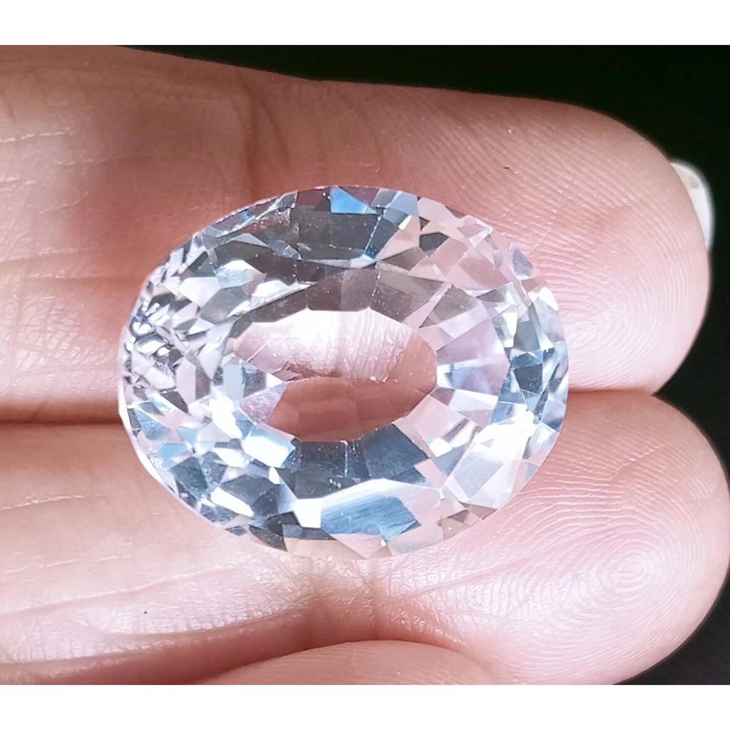 White Sapphire Natural 28-30 Ct Oval Cut Excellent Certified Loose Gemstone