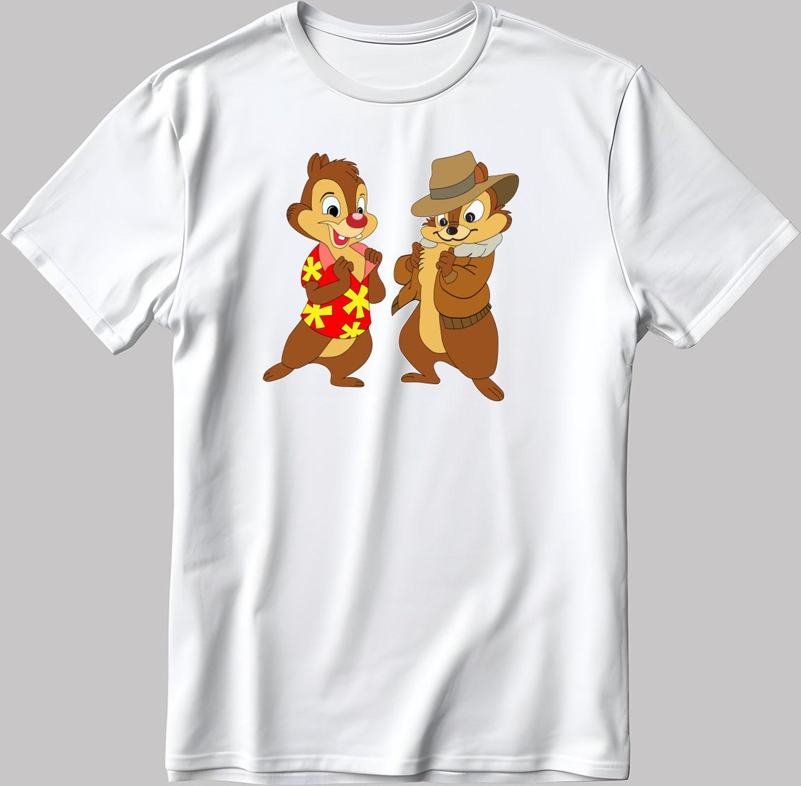 Chip n Dale T-Shirt: Couple Cartoon Graphic Tee H144 4XL