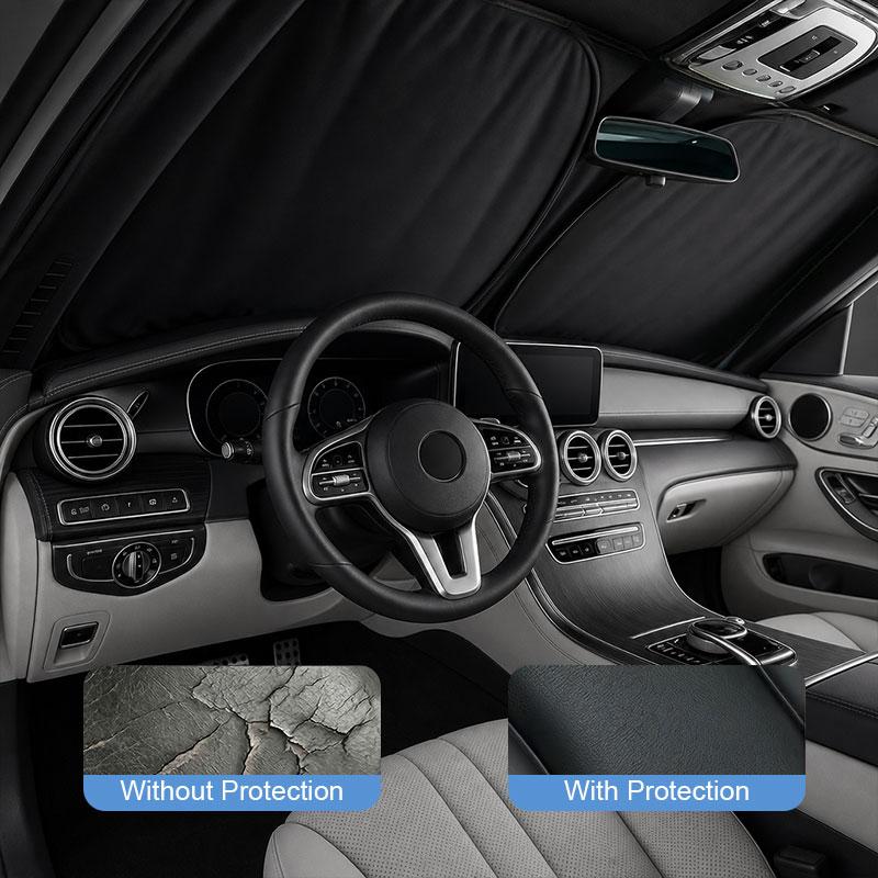 145x80cm Car Front Window Windshield Sun Shade Cover Foldable Summer UV Protector Parasol Sunshade Auto Interior AccessoriesWindshield Sunshades 1