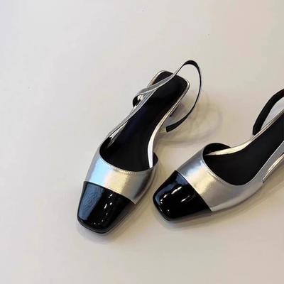Mode Neue Damenmarke Luxus Designer Mode Lederdesign Damenstil Spitzschuh Niedriger Absatz Damen Sandalen Rutschfeste Flache Schuhe