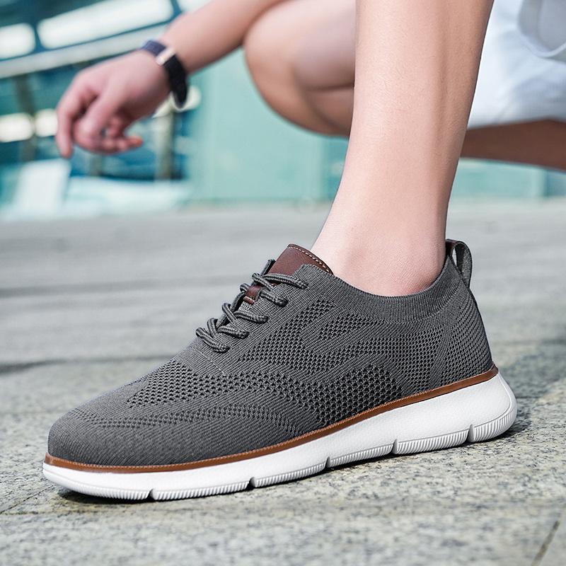 2025 New Lightweight Lace-up Casual Men's Shoes, Anti-slip, Wear-resistant and Breathable Woven Loafers