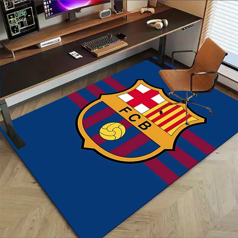 1PC FC Barcelona Extra Large Non Slip Floor carpet, Office, family, bedroom, Studio Large Area Rug Indoor Rugs