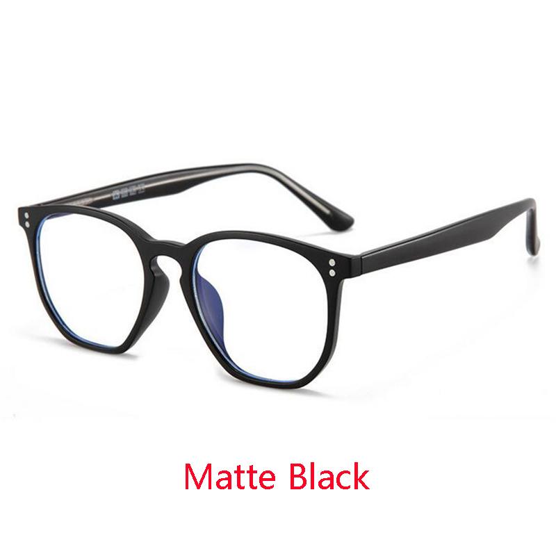 Polygon TR90 Anti Blue Light Myopia Spectacles Retro Rice Nail Frame Protective Eye Prescription Eyeglasses 0 -0.5 -0.75 To -6
