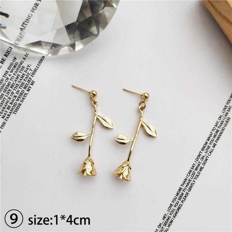 Fashion Geometric Round Drop Earrings Temperament Simple Star Tassel Pendant Earrings Female Gifts Jewelry