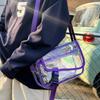 Zipper Shoulder Bag Transparent Tote Handbag Trendy Crossbody Bag  Travel
