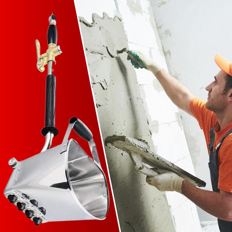 Concrete Sprayer Long Handle Wall Paint Sprayer Precision Control Construction Plastering Equipment For Ceilings Wall Renovation