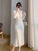 Red Knitted Slimming Dress for Women - New Year's Autumn/Winter Edition