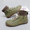 Women Hiking Shoes Driving Shoes High Top Beige Green Black Ankle Boots Casual Plus Size Outdoor Shoes