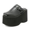 Wedges mules shoes Women high heel pumps Fashion slipper sandals platform casual outdoor comfortable Square toe Summer shoes