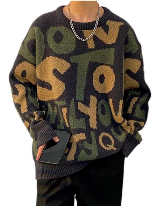Retro Japanischer Stil Locker Gestrickter Pullover - Herbst/Winter Trendige Lässige Oberbekleidung