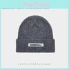 Simple Solid Color Letter Decoration Neutral Casual Warm Knitted Hat For Winter Casual Wear
