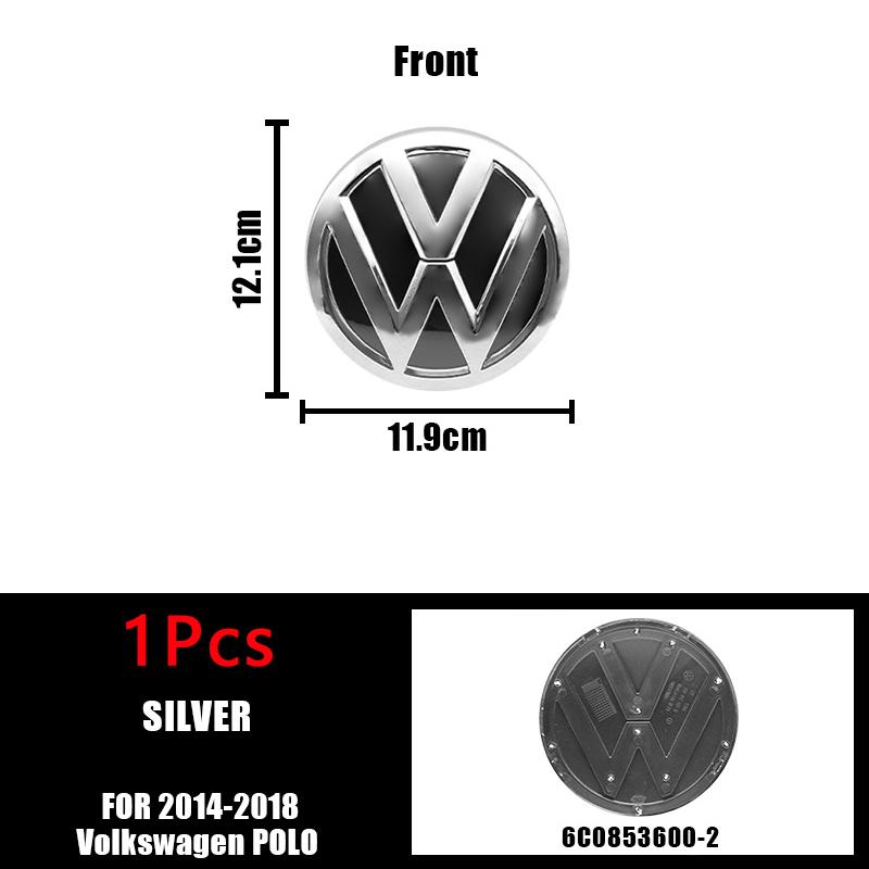 Car Sticker Hub Caps 1pc VW ABS 119mm 111mm Car Front Head Hood Bonnet Logo Rear Trunk Badge Accessory For Volkswagen Polo 6 201 Xc2