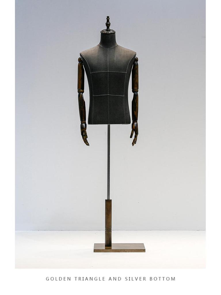 Luxury Sand-Washed Fabric Men's Tuxedo Display Mannequin Stand