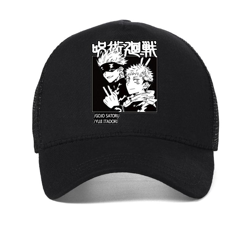 Harajuku Men's Dad Hat Jujutsu Kaisen Printed Women Baseball Cap Unisex Cool Cartoon Anime Casual Mesh Breathable Snapback Hats