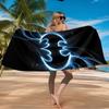 Bat Neon Lights Beach Towel Microfiber Beach Towel, Lightweight and Quick-Dry, for Summer Travel, Swimming Pool Fan Birthday Gift