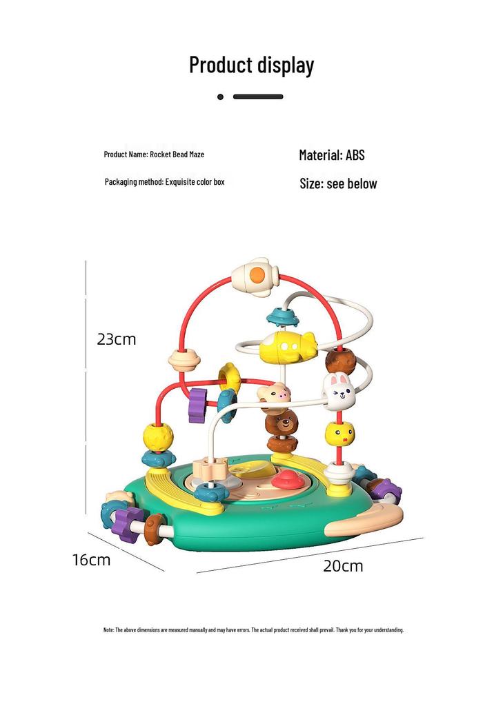 Multifunctional Montessori Bead & Block Educational Toy for Toddlers