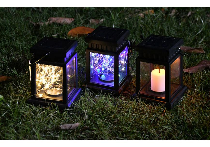 Solar-Powered Hanging Palace Lantern: Decorative Outdoor Courtyard Lamp for Gardens and Patios