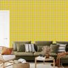 Yellow checkered wallpaper, yellow background for living room and bedroom 50x1000