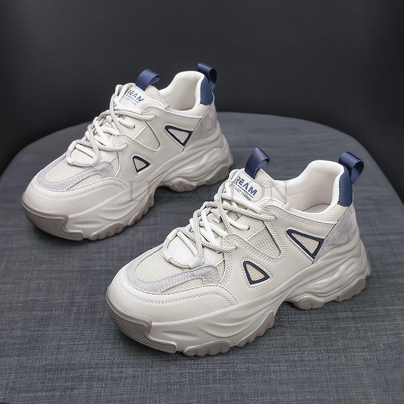 fashion Meotina Women Genuine Leather Sneakers Round Toe Platform Plats Mixed Colors Ladies Simplicity Casual Shoes Spring Autumn