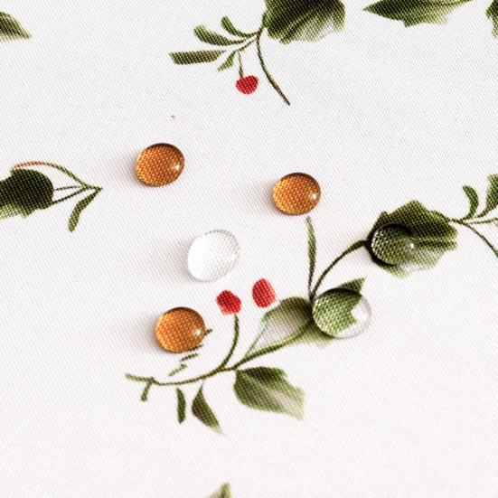 Christmas Rectangle Tablecloth Waterproof Xmas Holly Candy Cane Table Cloth Washable Table Cover for Home Dinner Party Decoration